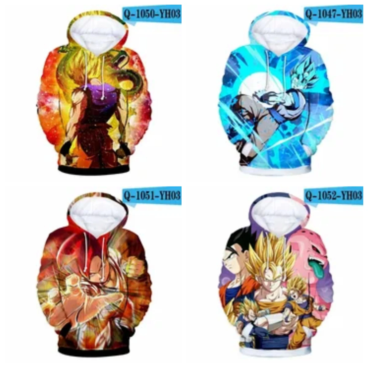 

2025 Autumn and Winter Hot-selling New Animation Dragon Ball 3D Printing Pattern Hooded Sweatshirt Outdoor Casual Hoodie