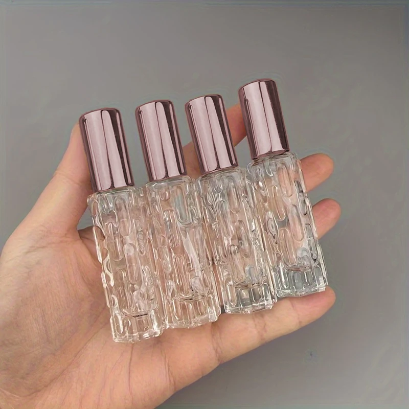 4 個 10 ミリリットルミニ香水スプレーボトルポータブル旅行液体香水容器アトマイザー配信旅行詰め替えボトル