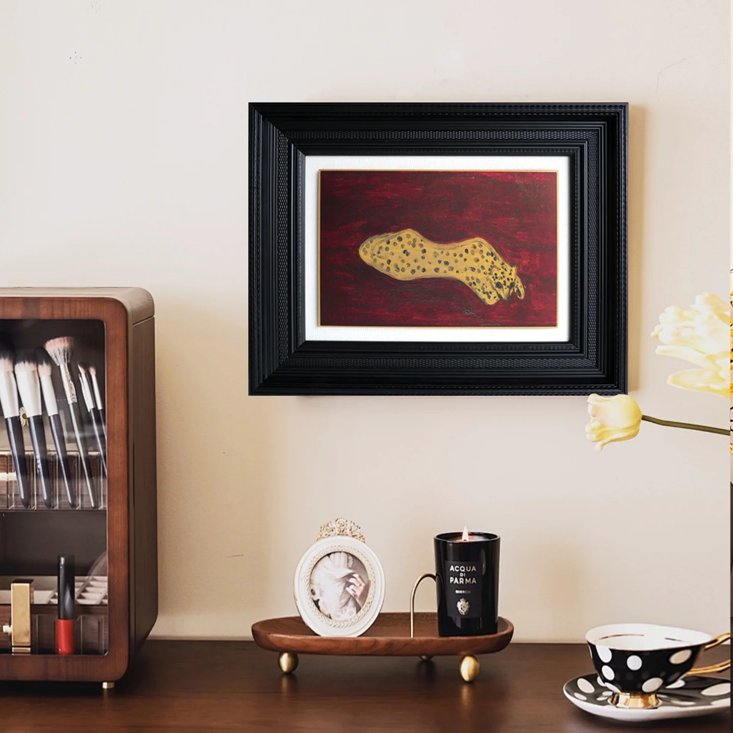 %S_ Leopard Print Copper Wall Art Set Vintage Luxury Animal Prints Retro Decor for Living Room Bedroom Hotel Custom Wholesale