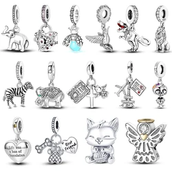 925 Silver Color Beads Tree of Life Firefly Butterfly Dragonfly Charms Fit Original Bangle Pendents Bracelet DIY Jewelry Gift