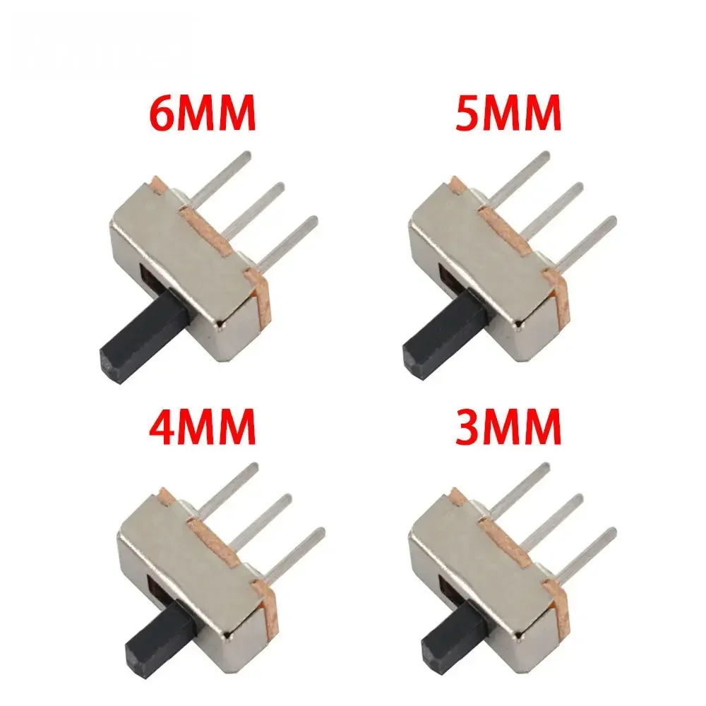 20 sztuk SS12D00 przerywacz on-off mini przełącznik suwakowy 3pin 1P2T 2 pozycja wysokiej jakości przełącznik dwupozycyjny długość uchwytu: 3 MM/4 MM/5 MM/6 MM