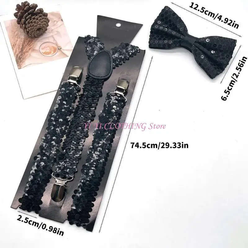 N5KF Các thiết bị sê -ri sành điệu với Bowtie cho nam giới nẹp phụ kiện trang phục cho đám cưới và lễ kỷ niệm ngày lễ