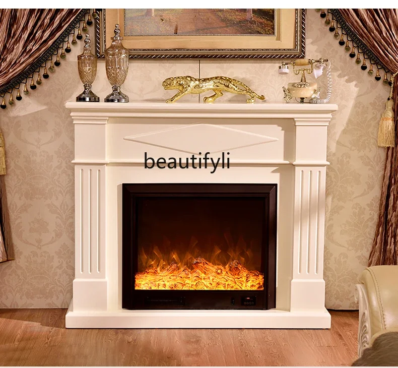 s7304 French fireplace decorative cabinet, American fireplace rack simulation fire electronic fireplace core home customization