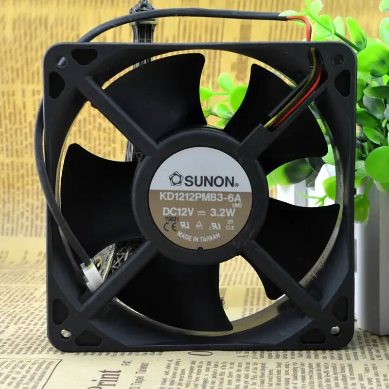 Original Built-in SUNON KD1212PMB-6A 12V 3.2W 12038 12CM Chassis Cooling Fan for Electronics Enclosures