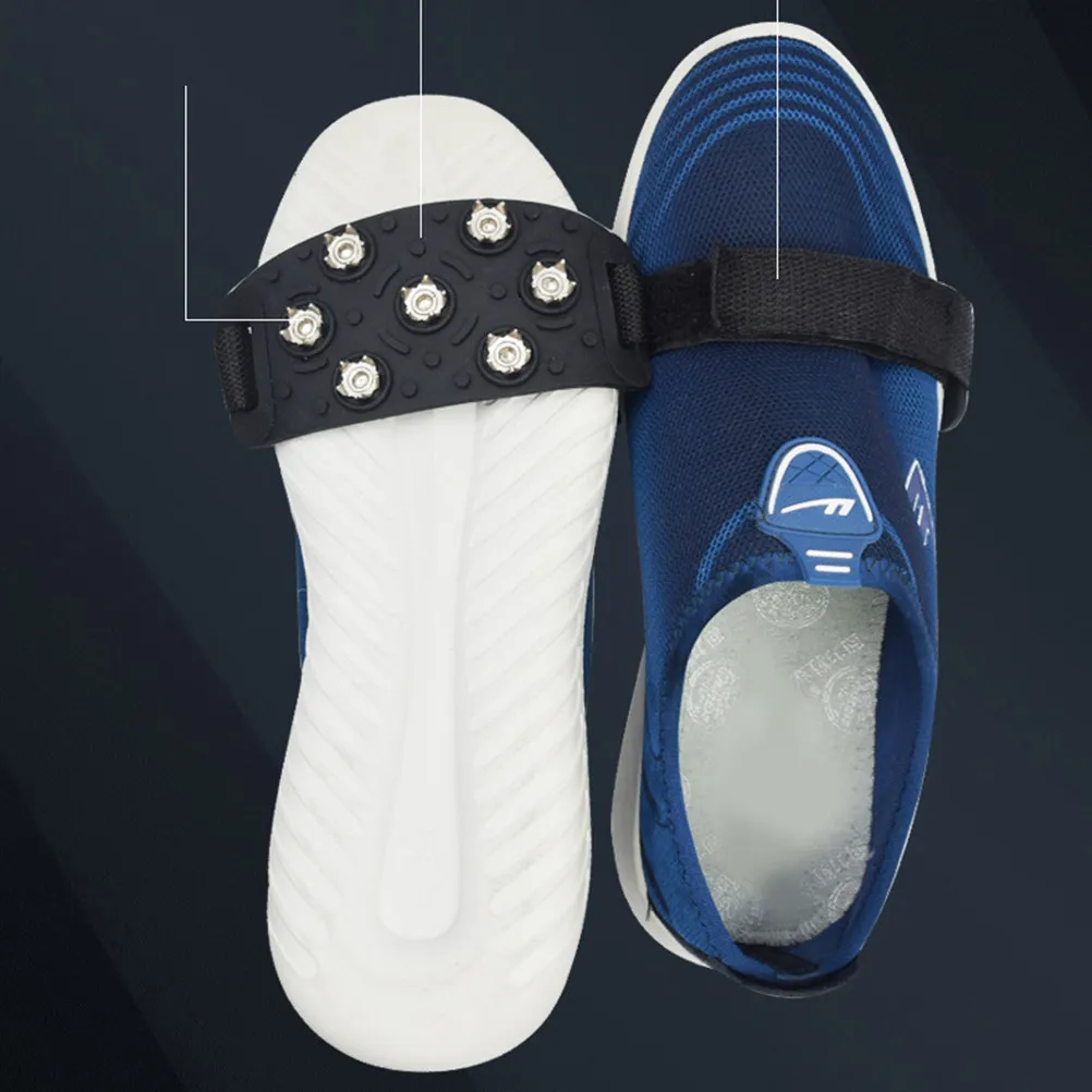 

2Pcs Premium Silicone Non-Slip Shoe Covers with Zinc Alloy Ice Cleats for Traction on Snow Ice Hiking Hunting Walking Running