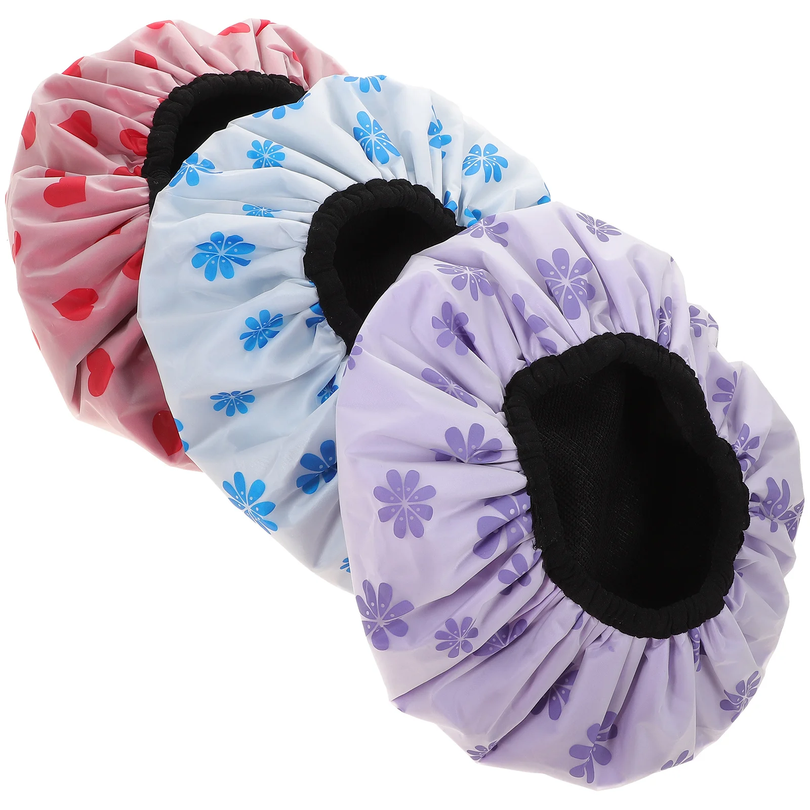 

4 Pcs Shower Caps Hat Women Towel for Satin Waterproof Bonnet Travel Dry Hair Hats Strong Absorbent