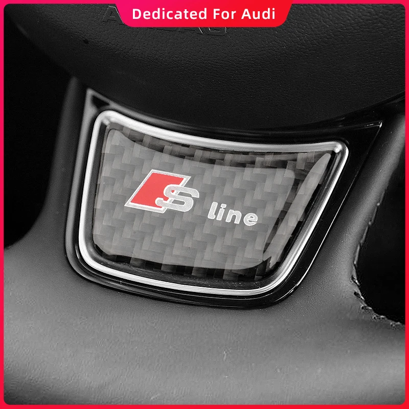 Auto Steering Wheel Sticker for Audi Sline RS S3 A7 A1 A5 A4 A3 B7 Q7 TT A6 Q5 B8 Q3 80 R8 A8 C7 B5 Q2 Accessories Car Styling