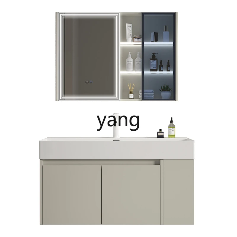 CX bathroom ceramic integrated wash basin bathroom cabinet combination with side cabinet washstand