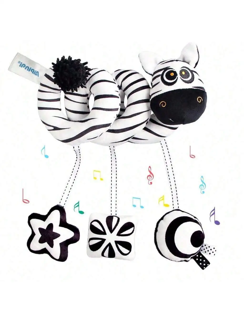1pc zwart-wit dier baby mobiel windbell speelgoed, visuele stimulatie wieg speelgoed geschikt voor 0-3 jaar oude baby, pasgeboren cadeau