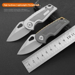 Mini Outdoor Folding Knife Steel Small Knife Outdoor Folding Knife Mini Knife Multi functional Portable Small Knife