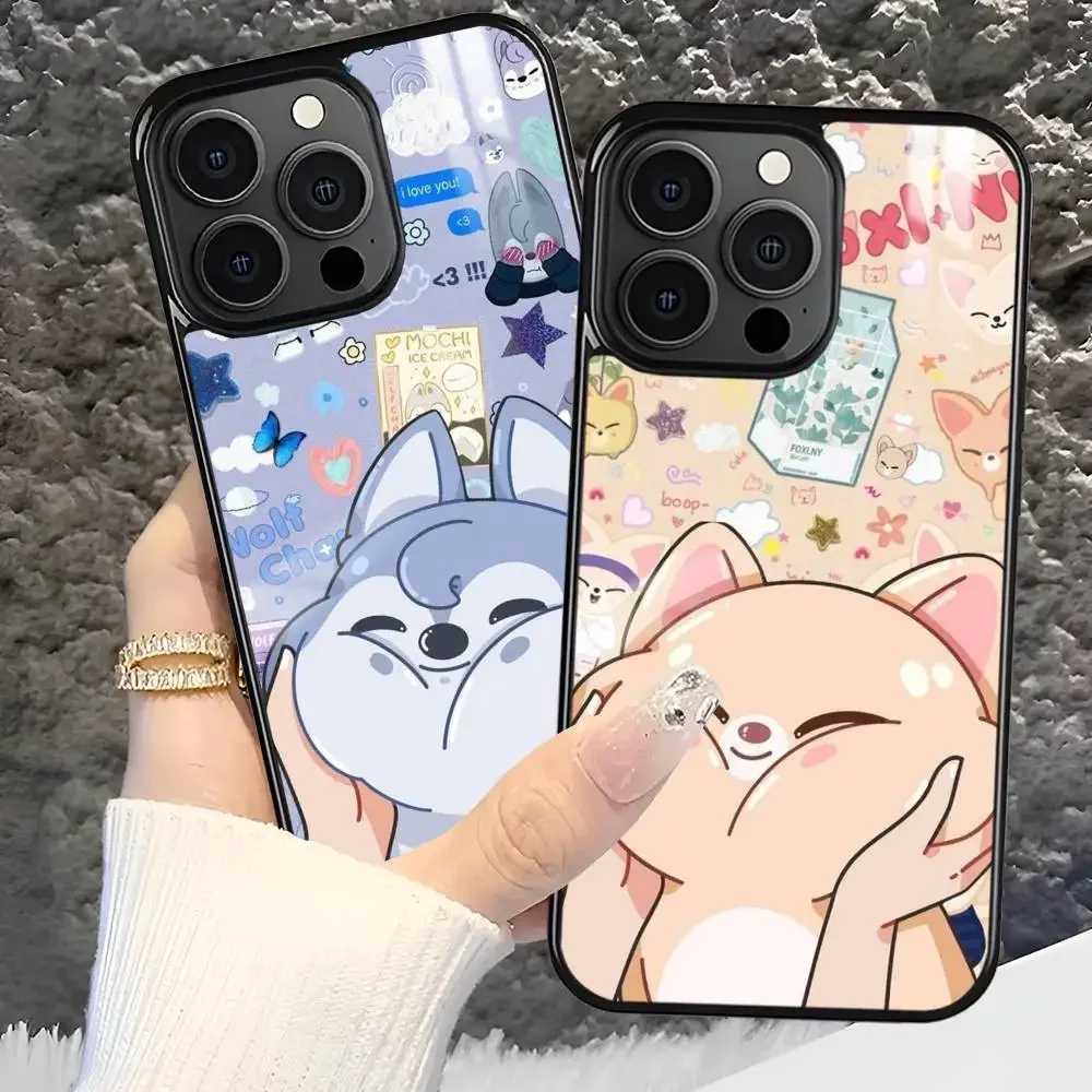 حافظة هاتف كارتونية لطيفة K_K-KidsS MagSafe مغناطيسية لهاتف آيفون 16 15 14 13 12 11 Pro Plus Max شاحن لاسلكي صغير Funda #5