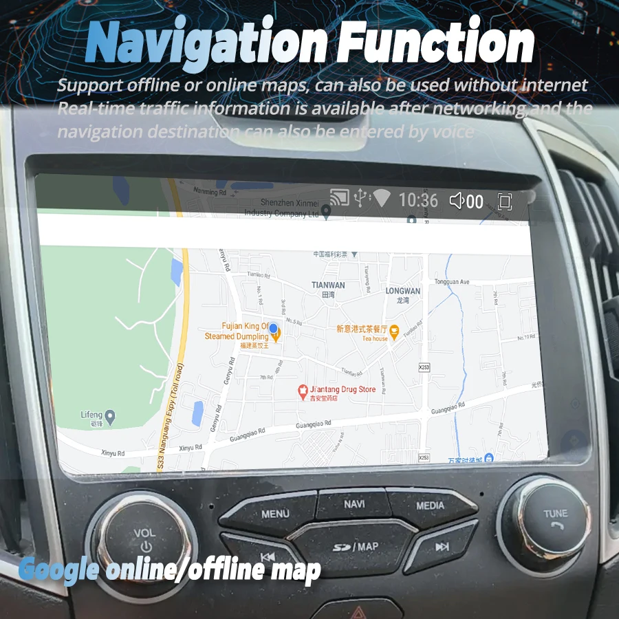 10,1 zoll 2Din Android 14 Bildschirm Multimedia Video Player Für Ford Edge 2015-2019 Radio Stereo GPS 4G WIFI CarPlay Navi Kopf Einheit