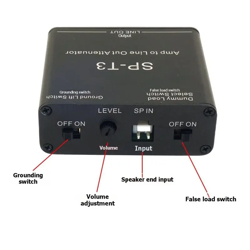 DTB7 SP-T3 Audio Amplifier Attenuator Passive Speaker to Line Output Converter for Amp Signal Reduction