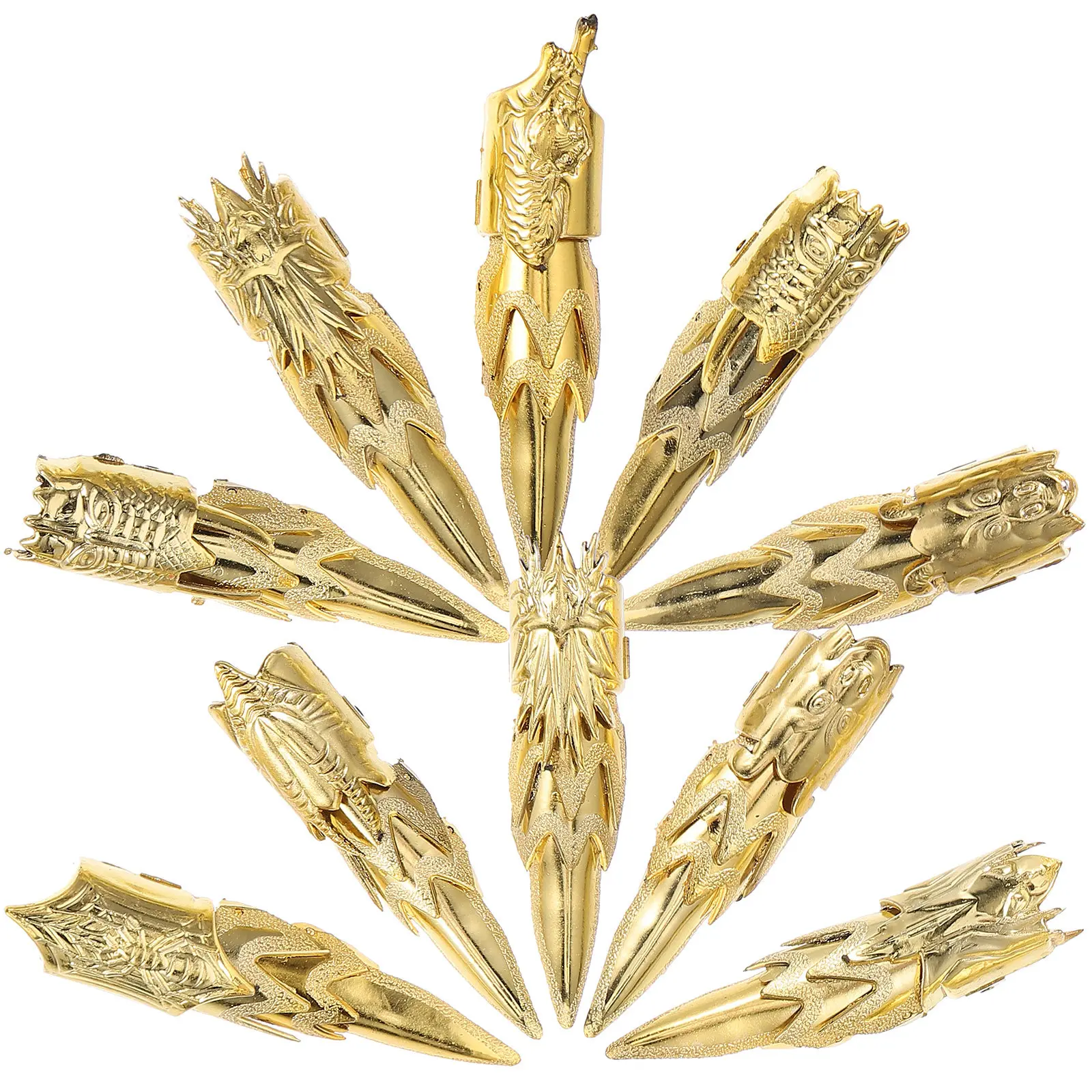 

10Pcs Dragon Skull Ghost Pattern Finger Cots PP Material Comfortable Chic Halloween Hand Decor Costume Accessory Party Prop