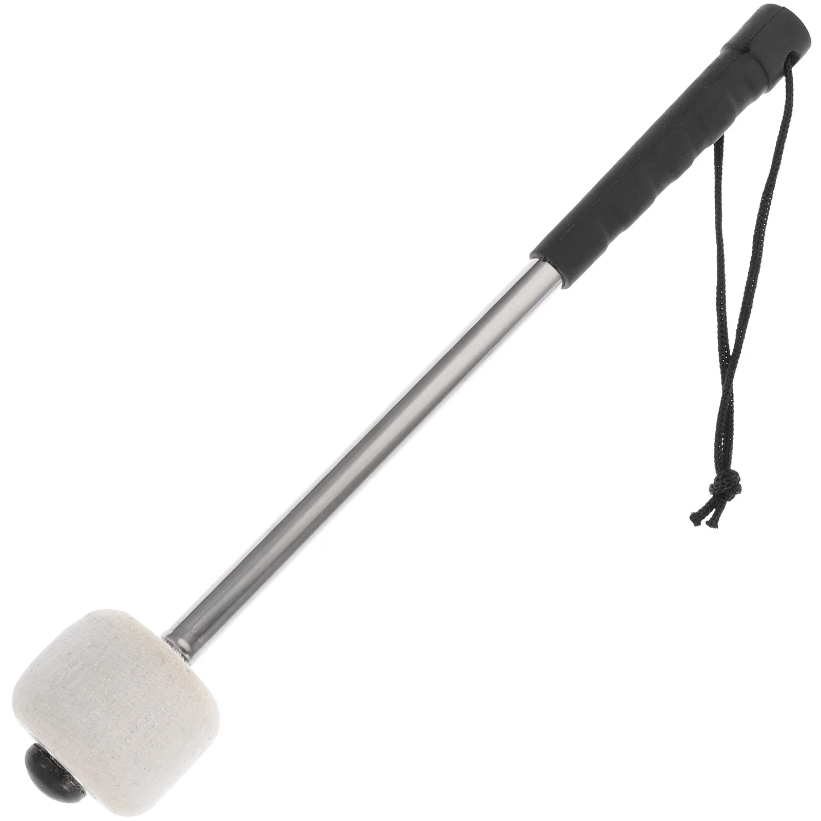 

Felt Bass Drum Beater Durable Stainless Steel Handle Music Instrument Accessory Percussion Wool End Replacement