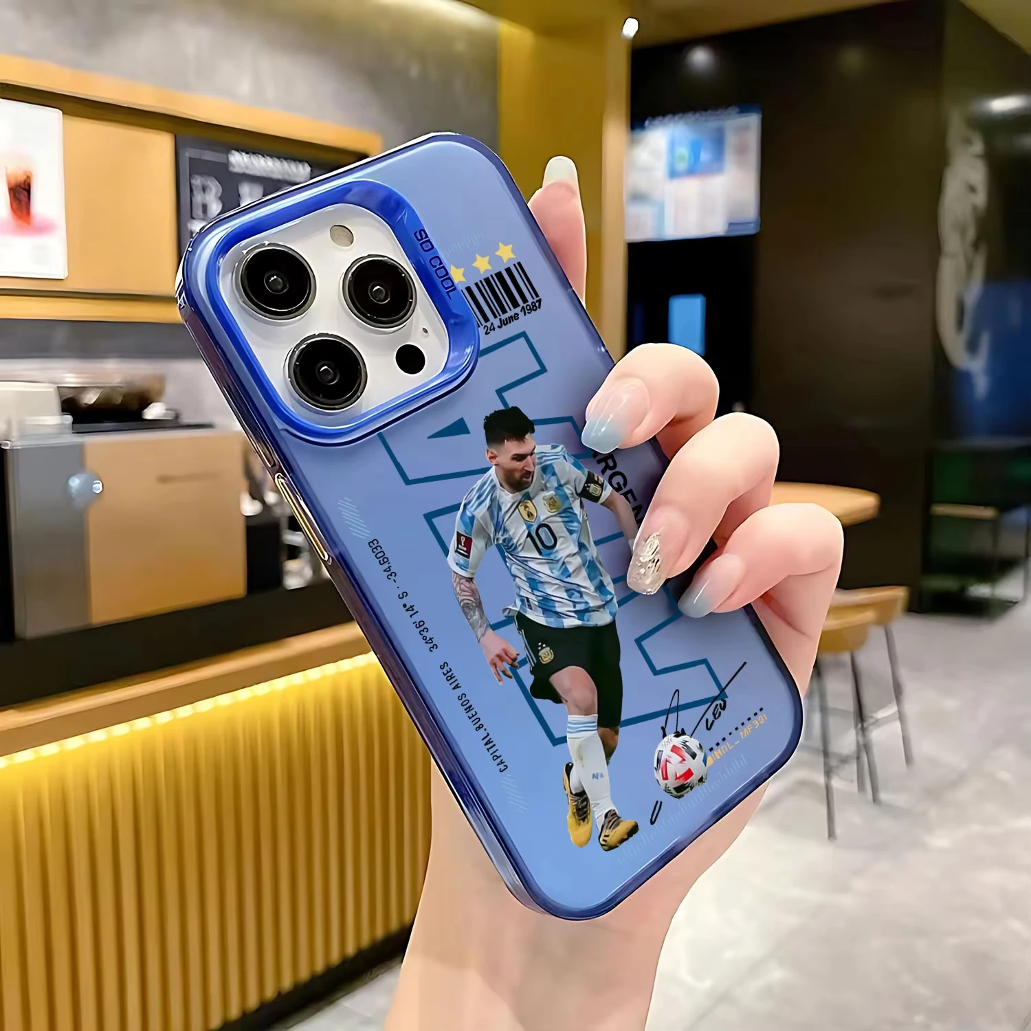 Fashion NO.10 Matte Back Phone Case for iPhone 17 Air 16 Pro 15 14 13 12 11 Pro Max XS XR 15Plus 16E M-Messi CR7 NJR Matte Cover