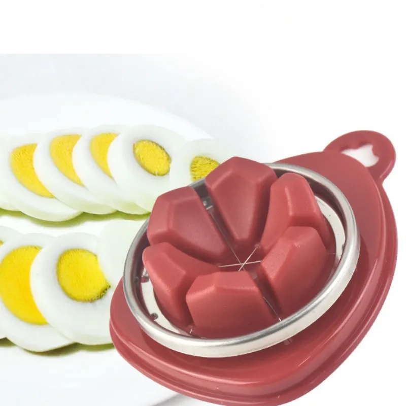 Multifunctional PP Base Egg Cutter 2-In-1 Stainless Steel Wire Pull Egg Slicer For Hanging High-Quality Kitchen Accessory Tools