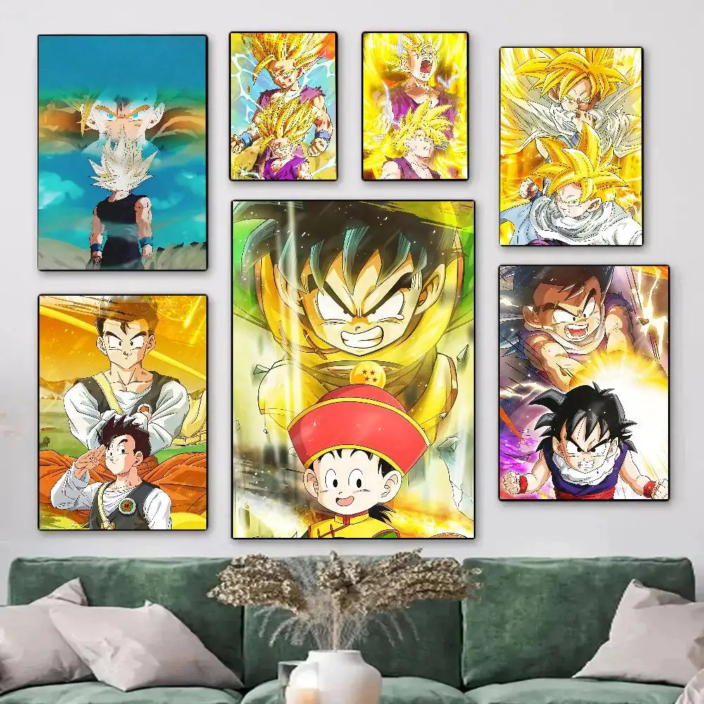 Anime Dragon Ball Son Gohan Posters HD Print Vintage Wall Art Decor for Home Study Room