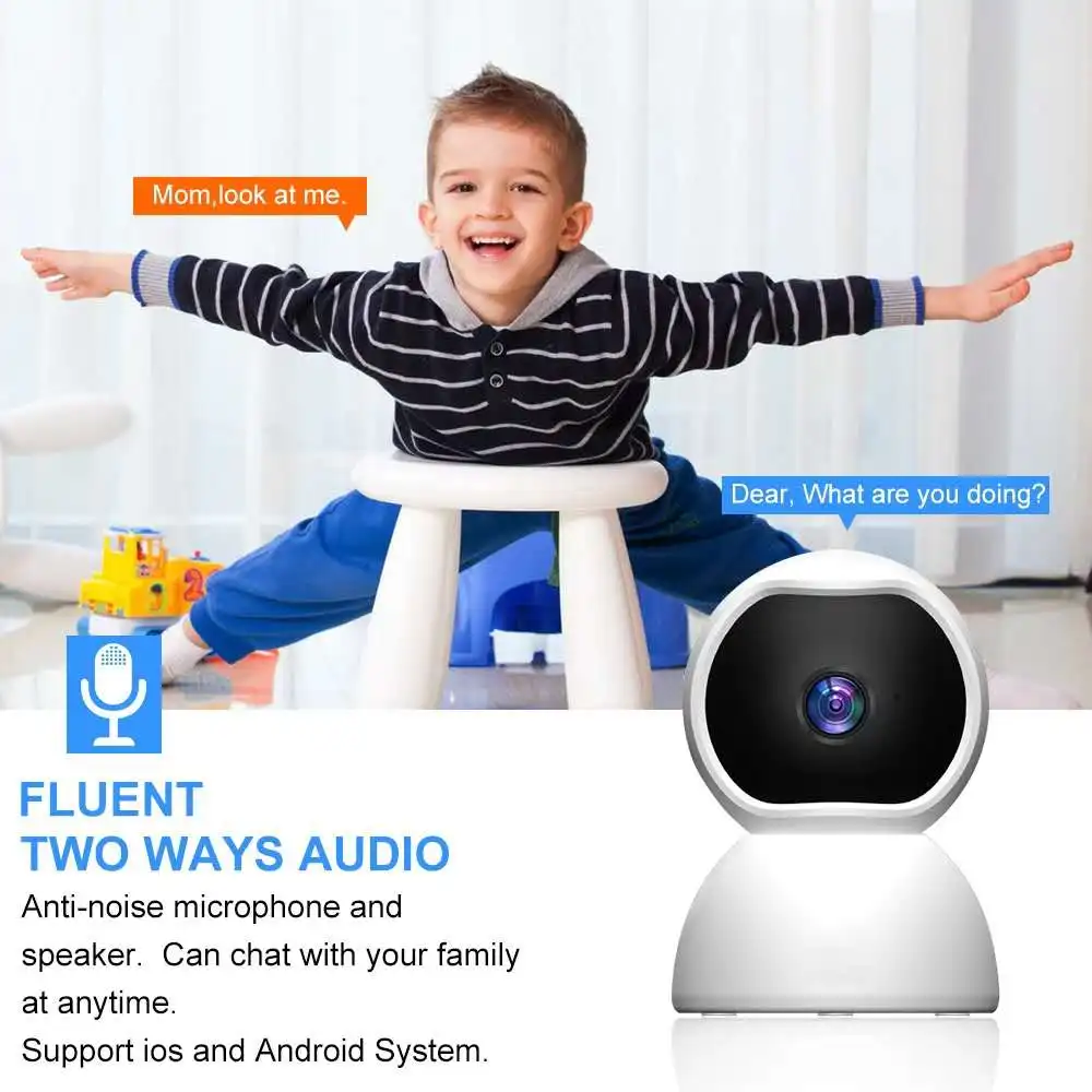 2MP 1080P V380Pro 360Degree  Wireless PTZ  IP Dome Camera IR Night Vision Motion  Detection Home Security Alarm Baby Monitor