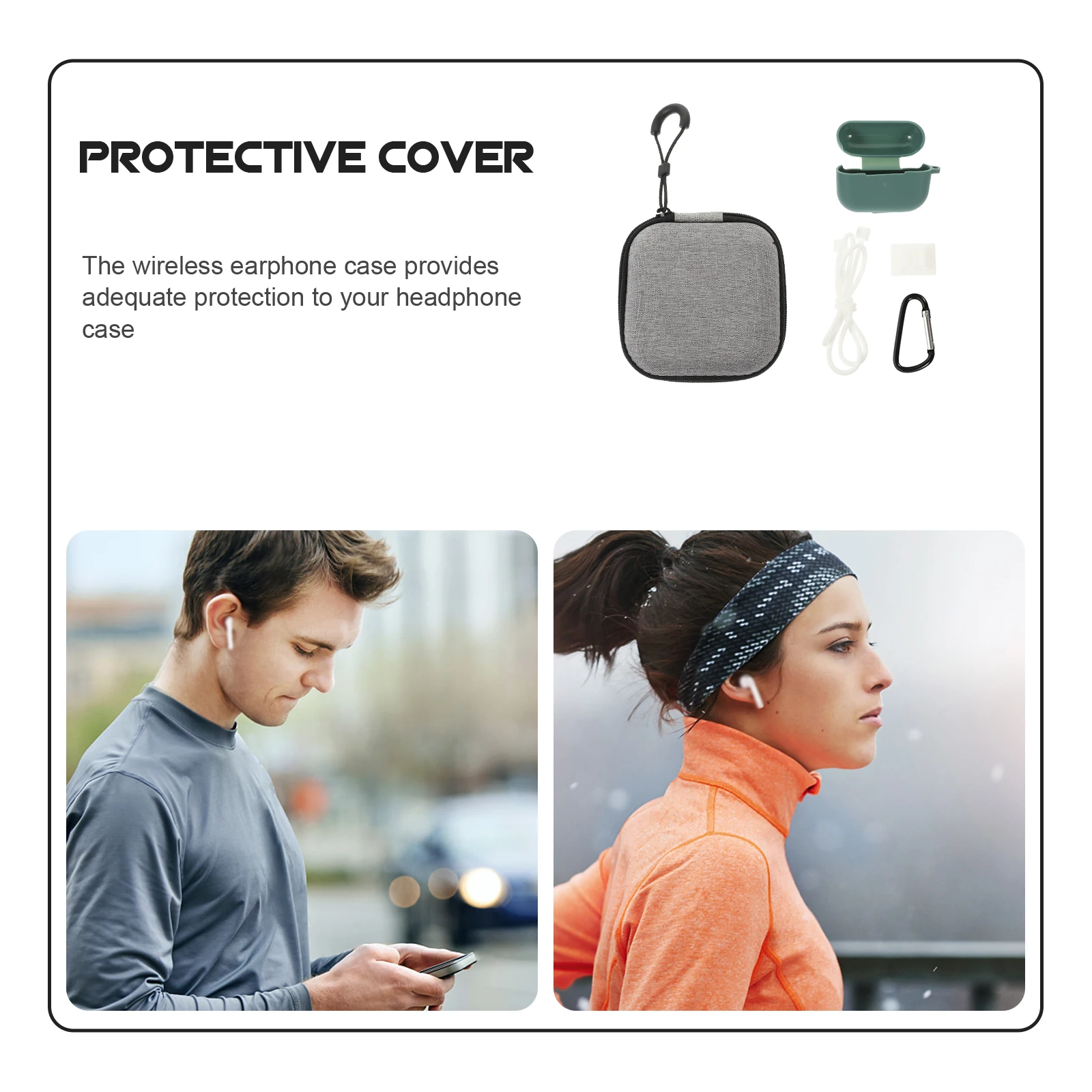 

1 set Wireless Earphone Protective Case Earbuds Cover Shockproof Silicone Compatible For Airpods 3 Headphone Storage Bag