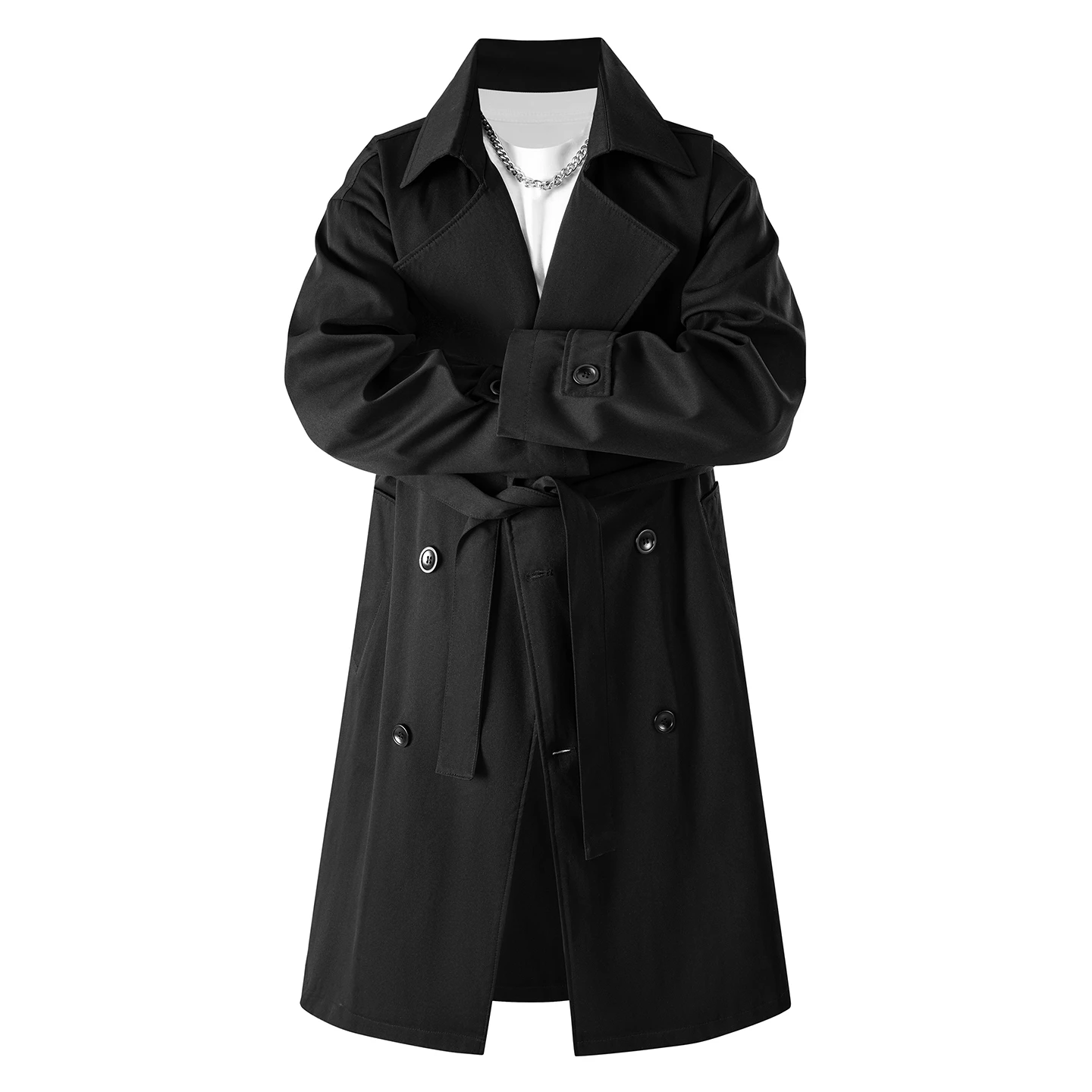 2026 new style autumn High quality jacket men Fashion Trend Coats Men's Casual Loose style Trench Coat male full size M-3XL