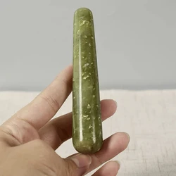 Helu Jade Massage Stick Face Body Eye Serpentine Mineral Stone Acupuncture Pen Skincare Gua Sha Tool Detox Lifting Yoni Wand