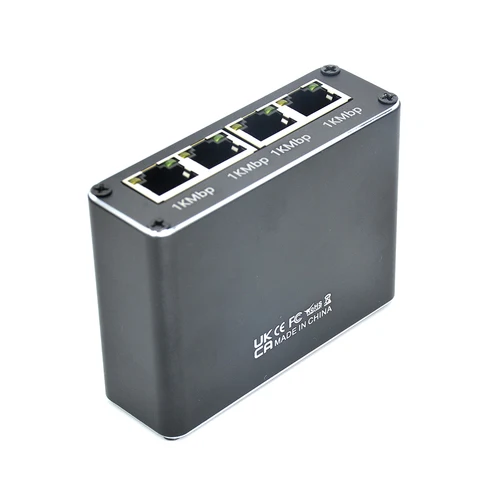 Divisor Gigabit Ethernet 1 a 2/3/4, 1000Mbps RJ45 LAN Divisor de Internet para computadora/Hub/Switch/Router/Set-Top Box/TV digital