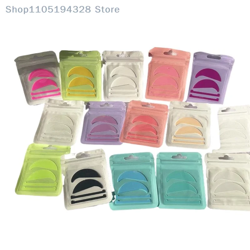 [MP] 1 セット再利用可能なシリコンアイパッドまつげリフティング用まつげパーマシリコンパッドラッシュリフトリボンエクステンションメイクアップツール