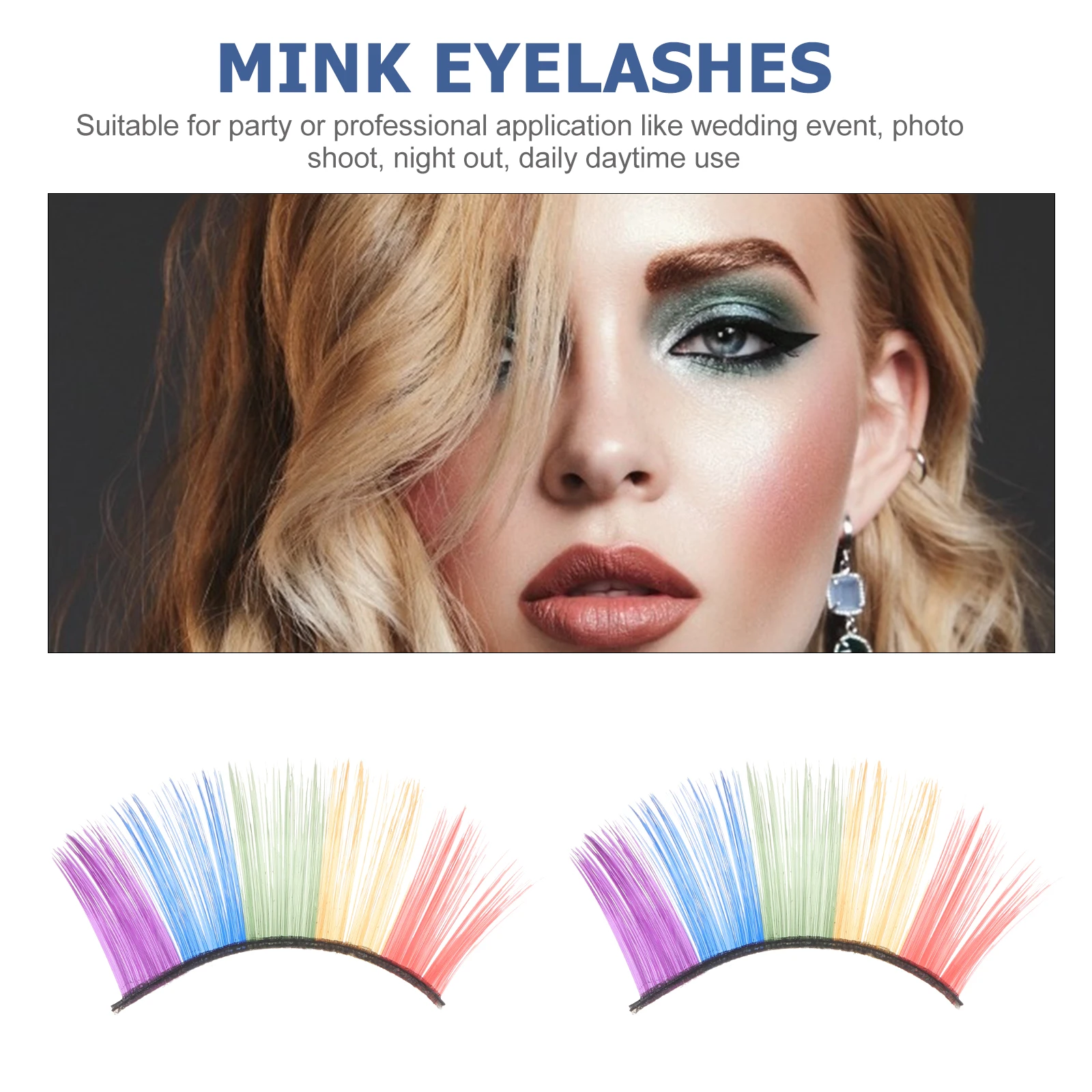 

3 Pairs Fake Eyelashes Lightweight Shining Manual Decorations Halloween Makeup Easy to Wear