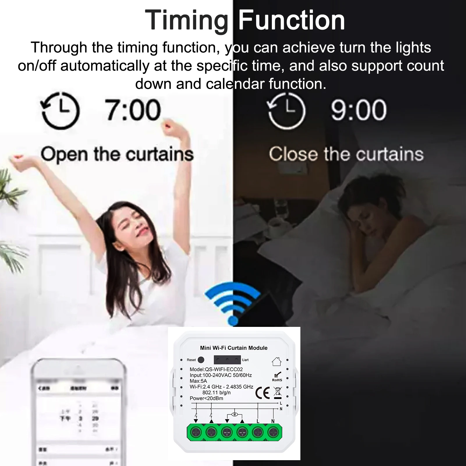 Tuya WiFi Zigbee Curtain Controller Smart Curtain Module Intelligent Curtain Switch APP Remotely Control Work with Alexa Google