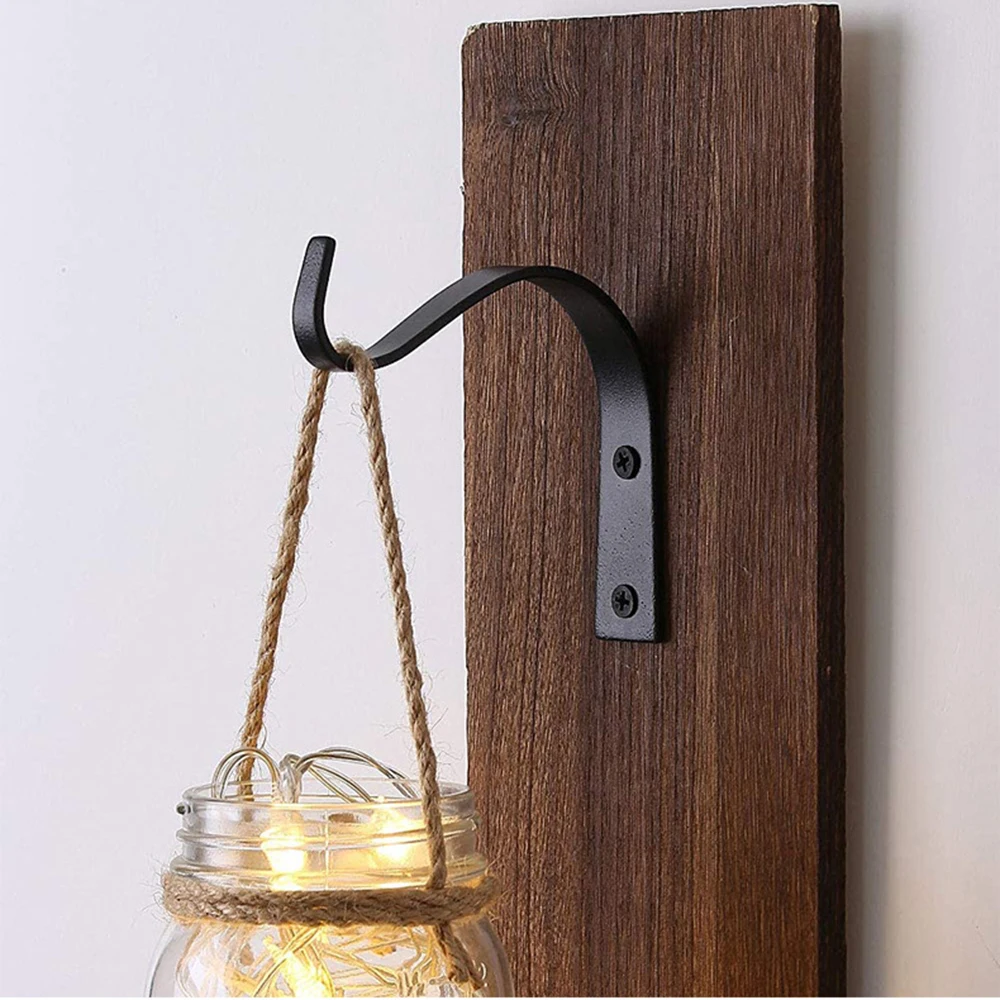 Wall Decor Hook Outdoor 2pcs 3.54*4.5 inches Basket Brackets Garden Hanger Hanging High quality Hook Metal Set