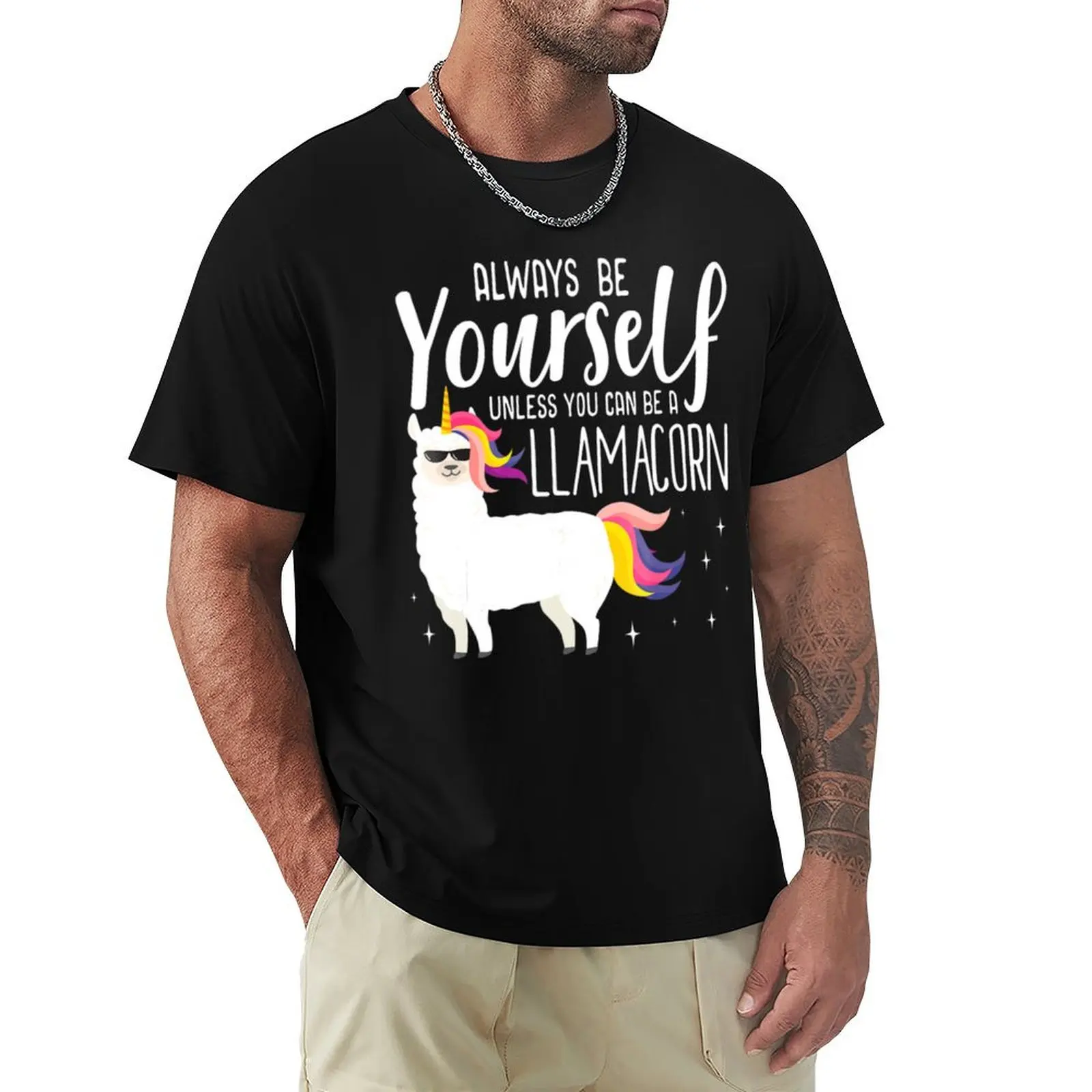 Always Be A Llamacorn Fantasy Magic Llama Unicorn T-Shirt Sport Basic Moisture Wicking Tee