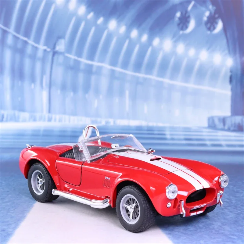 WELLY 1:24 1965 Shelby Cobra 427 S/C Sports car Diecast Car Metal Alloy Model Car Children\'s toys collection gifts B563