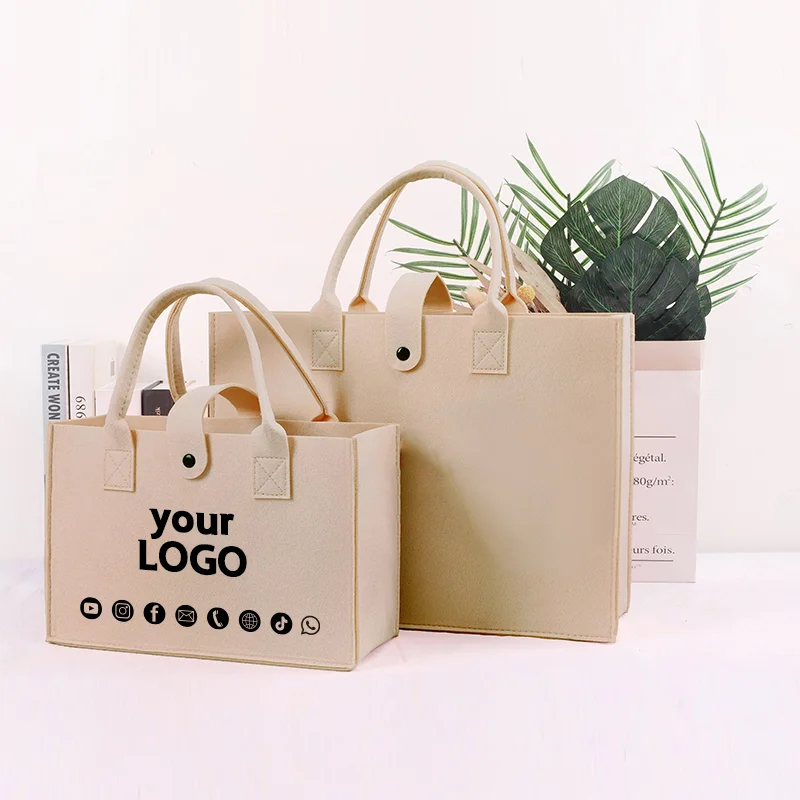 

Фетровая сумка через плечо с пуговицами, сумка для свадебной вечеринки, женская сумка для магазина одежды, сумка для ювелирных изделий с логотипом со слоганом на заказ