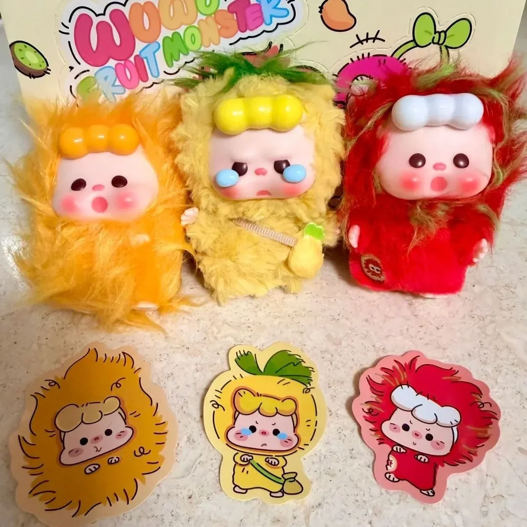 Wuwu Série Fruits Foussiers Boîte Mystère Pendentif Figurine Tendance Porte-clés Ornement en Peluche Décoratif Cadeau Surprise Mystère pour Femme