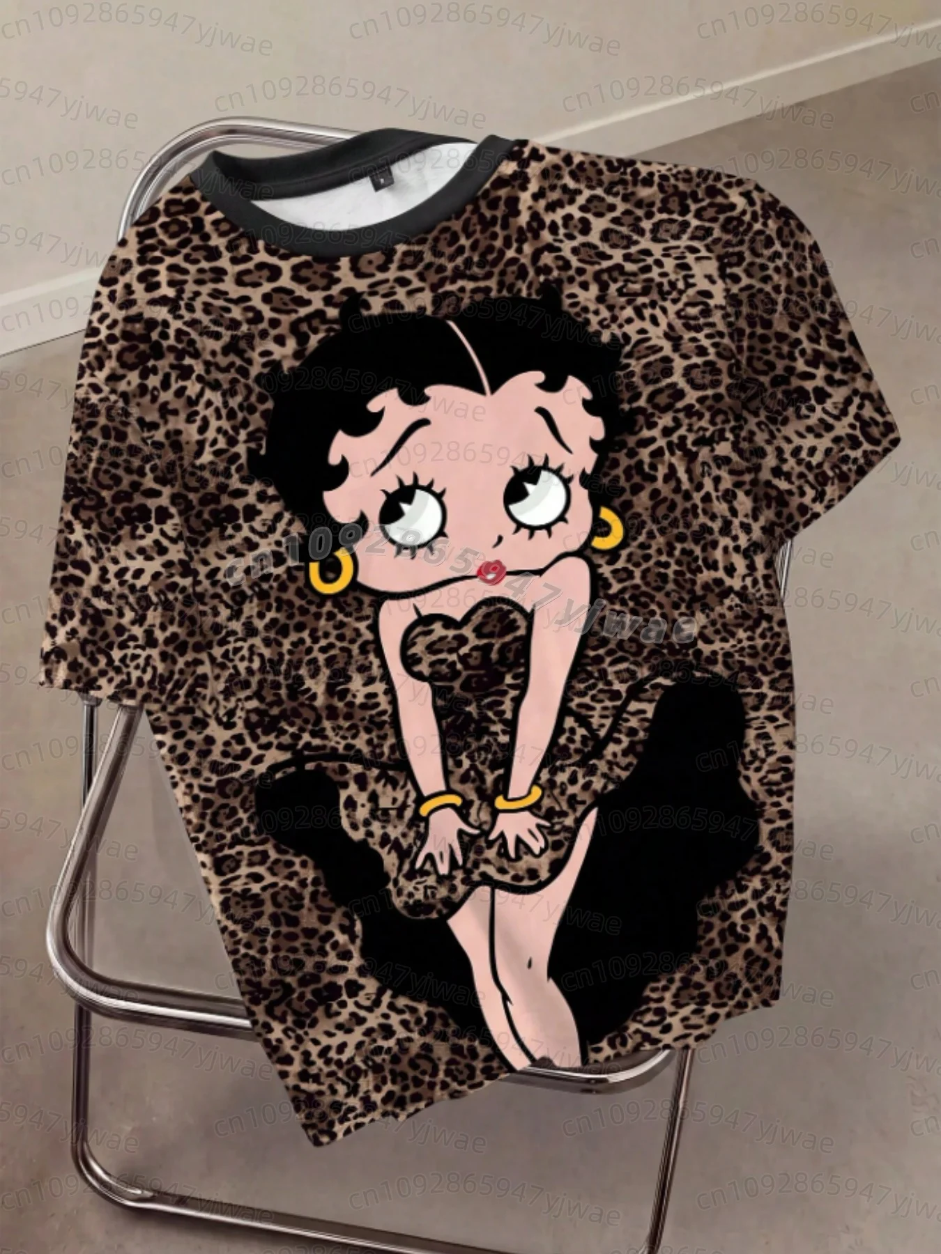 2026 SOMMER Cartoon Betty Boop Print Herren Damen Kurzarm T-Shirt Lässiger 3D-Druck Sommer MÄNNER FRAUEN Sport Tops T-Shirt Tee – Detail 10
