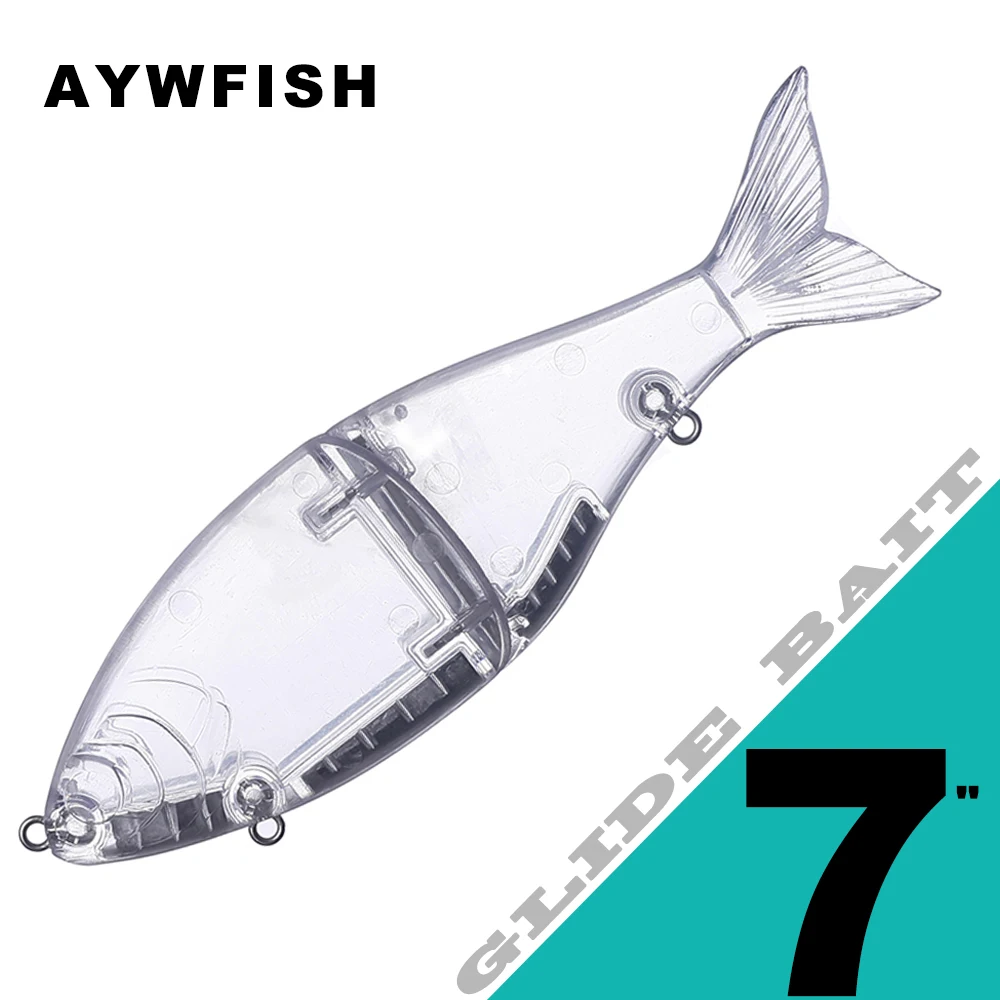 

AYWFISH 3PCS / LOT Customized Sinking Glider Bait Fishing Lures Blanks 7INCH 77G Unpainted Glide Swimbait DIY For Fishing Tackle