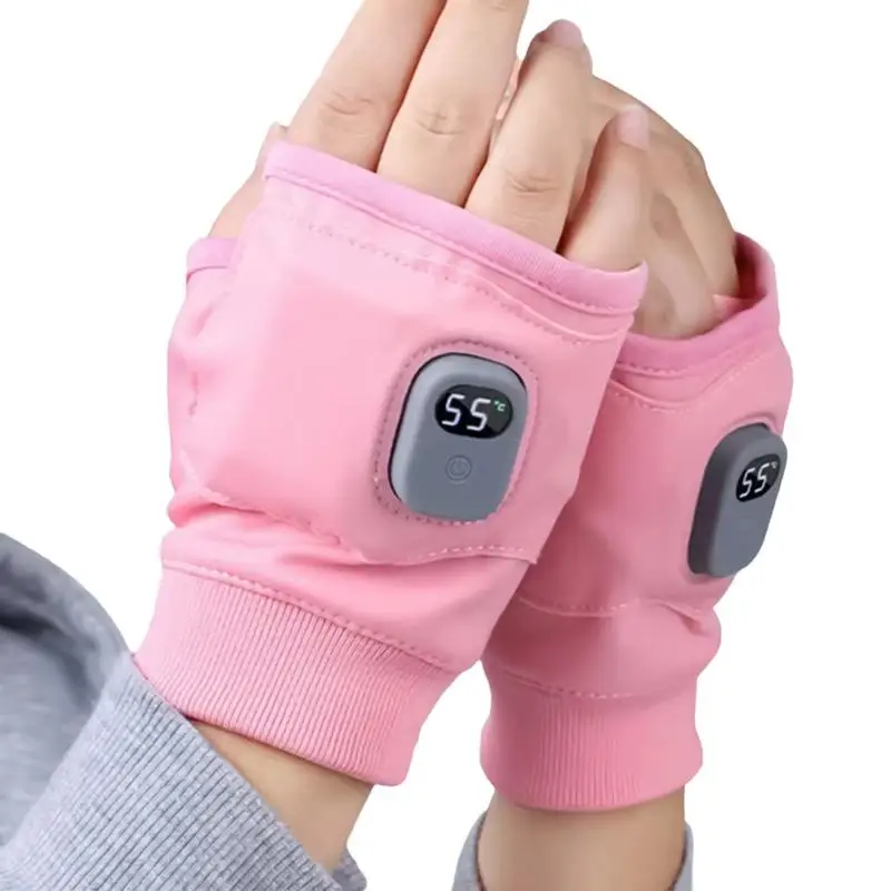 Heated Work Gloves 3 Speed Adjustable USB Charging Half-finger Gloves Electric Gloves For Women Fast Heating Thin Heated Gloves