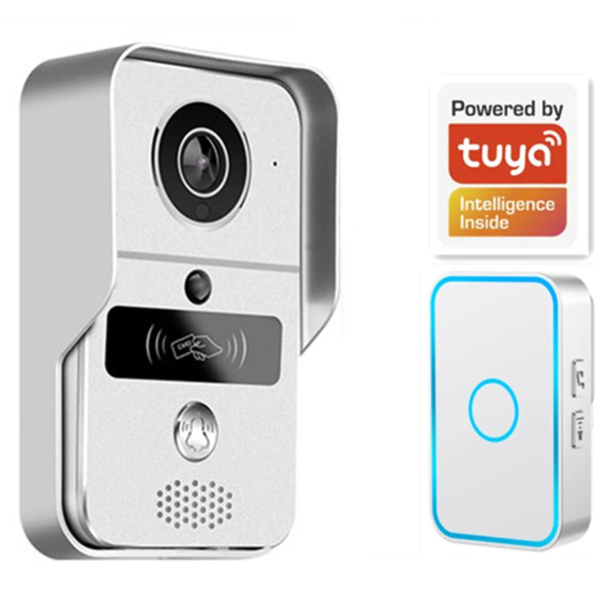 1080P Drahtlose WIFI Türklingel Mit Innen Chime Tuya Tür Viewer Gegensprechanlage Access Control System