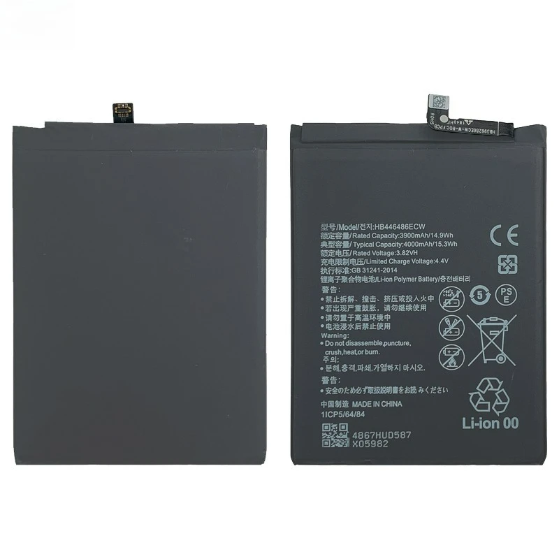 HB446486ECW High Quality Phone Battery 3.82V 4000mAh For Huawei Honor 9X Pro /P Smart Pro/Y9 Prime 2019/Y9P /Y9S Brand New