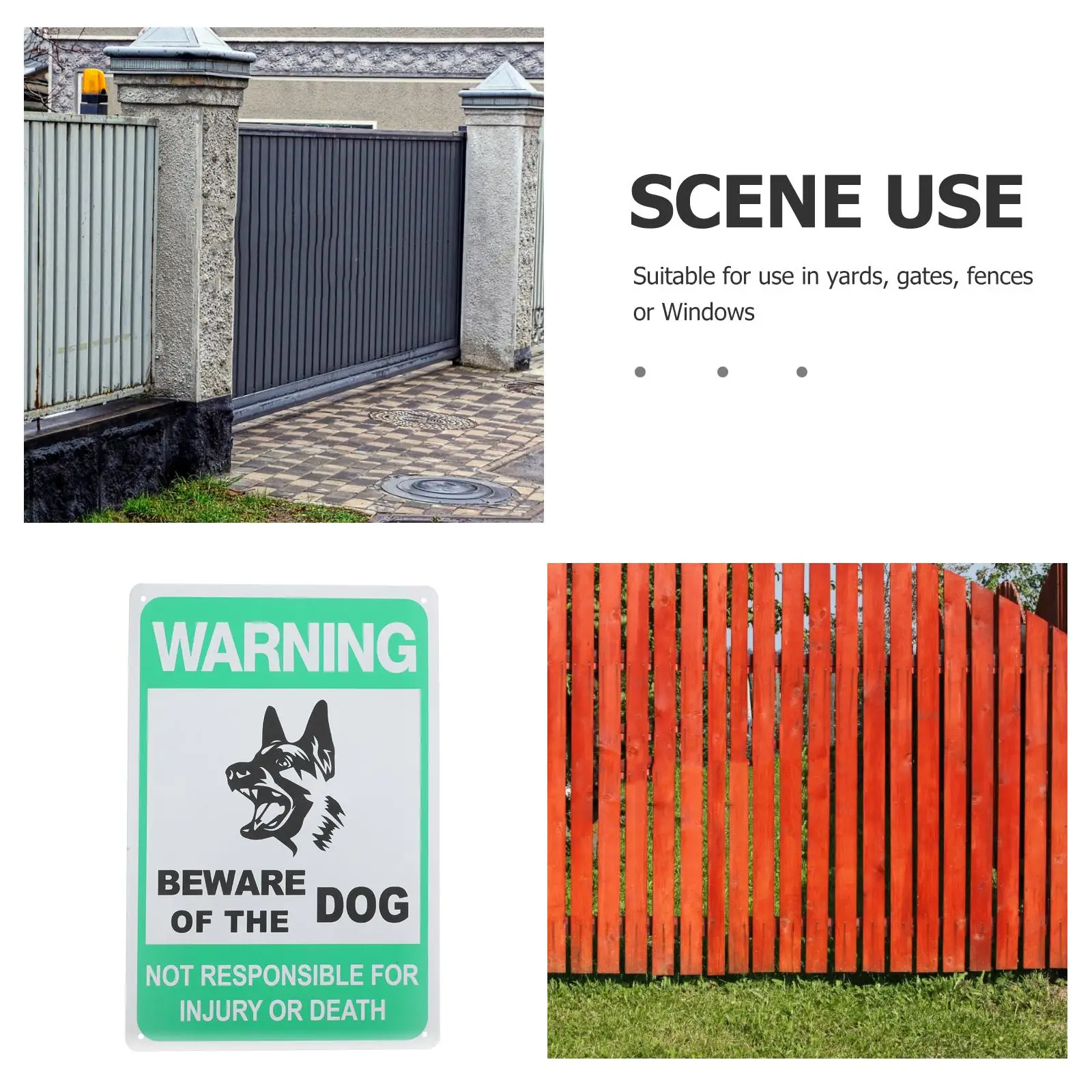 Watch Out for Dog Sign Beware of Dogs Signage Funny Sticker Banner Iron Window Cling No Trespassing Signs Fence