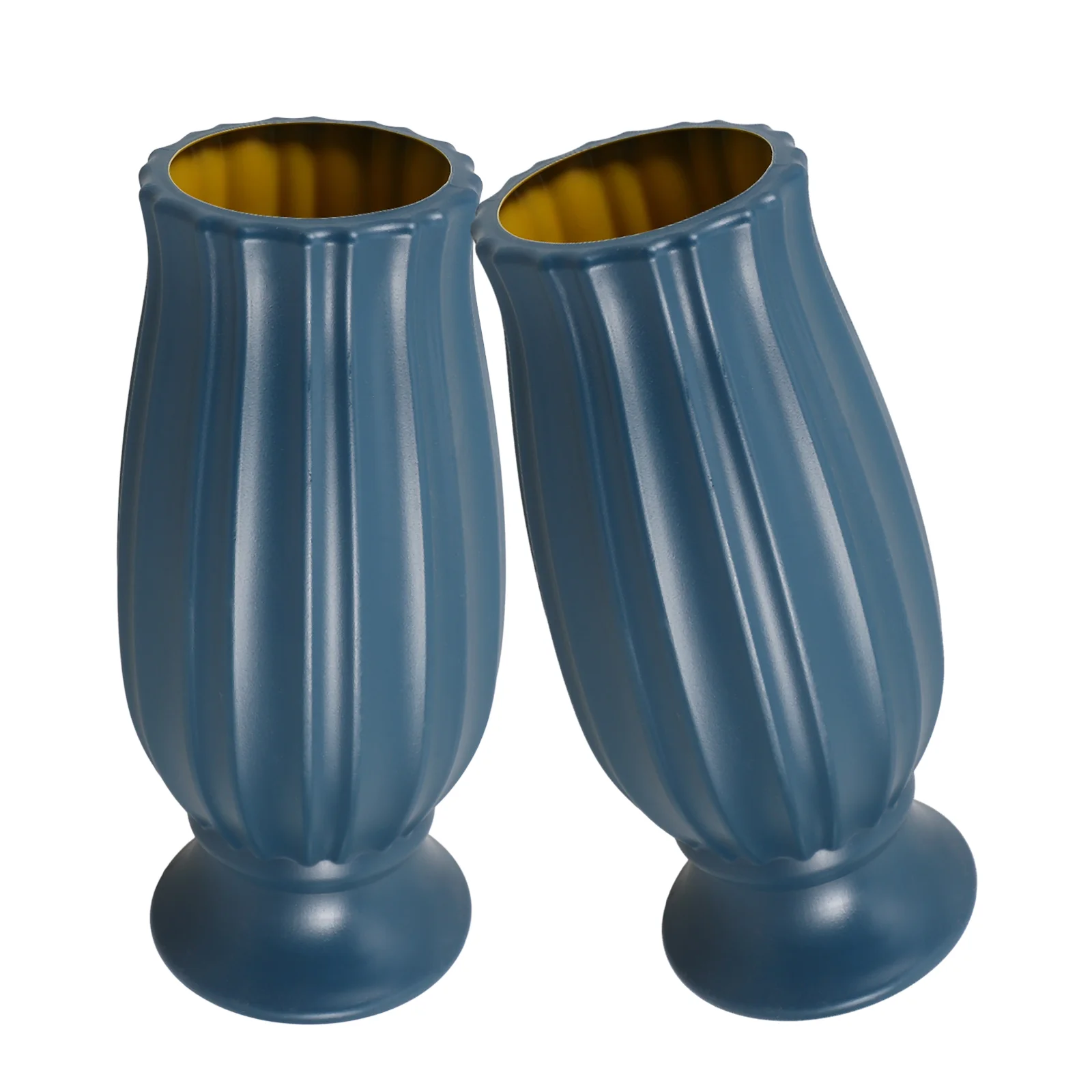 2 Pcs Graveyard Vase Memorial Vases for Graves Cemetery Flower Holder Bucket Artificial Flowers