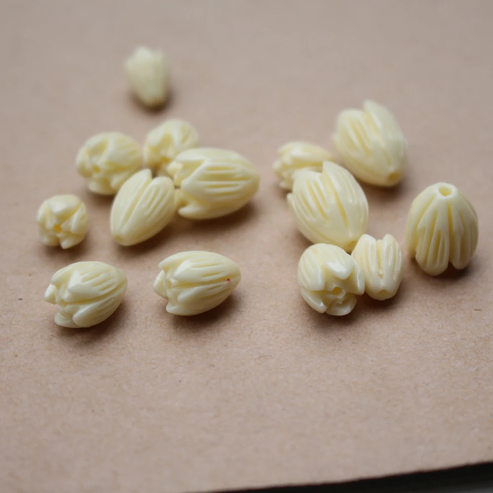 20Pcs Jasmine Flower Artificial coral beads 7 8 9 10mm Beige Multi-color for Jewelry Bracelet Necklace Earring making Charms DIY