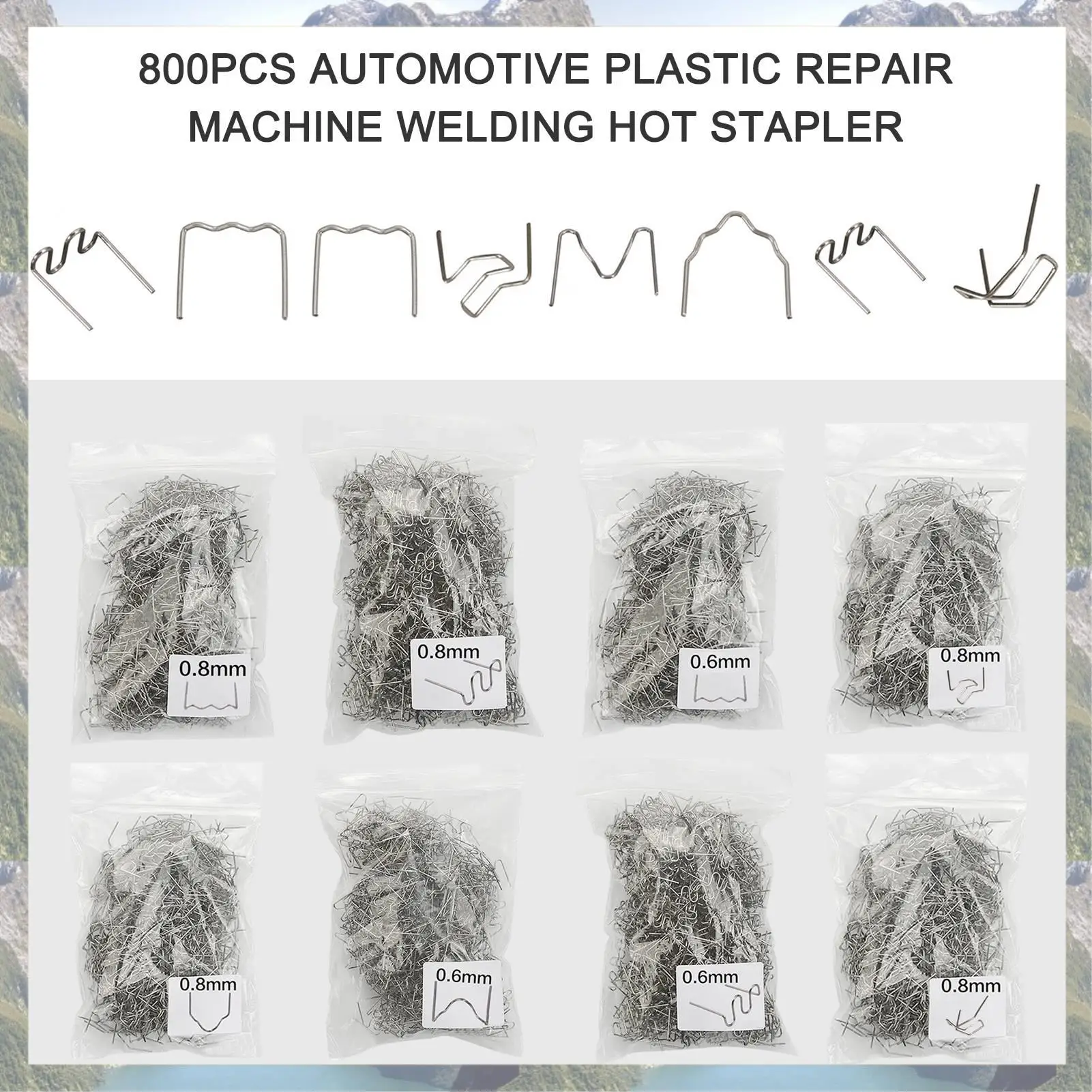 2025 Trend 800PCS Automotive Plastic Repair Standard Pre Cut Wave Staples Bumper Bodywork Repairs Machine Welding Hot Stapler
