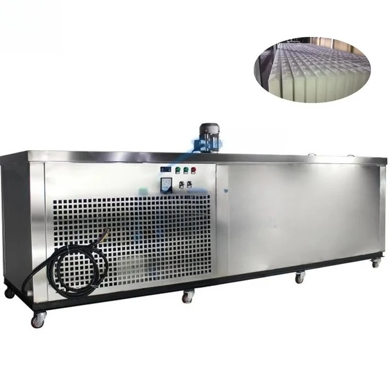 

Customized Water Cooling Square Ice Block Machine Stainless Steel Clear Crystal Ice Brick Bar Maker Heavy Duty