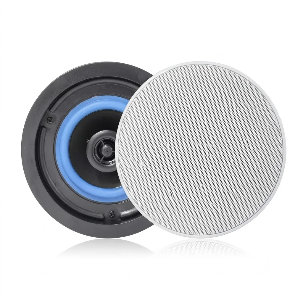 Herdio 2PCS 4'' 160W  Way Flush Mount Amplifier Bluetooth Ceiling Speakers Great For Humid Indoor Outdoor Placement Bath Kitchen
