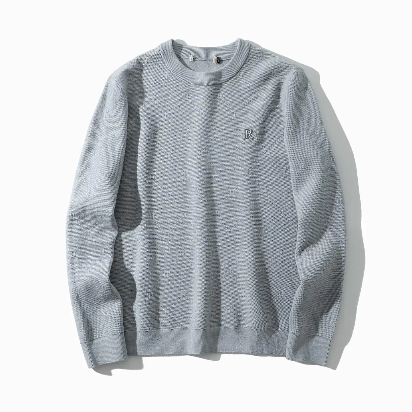 

Men's Casual Faionable Loose Knitwear round Ne Long Sve T-irt Autumn 2025 New Sle Comfortable All-Match Letter Print