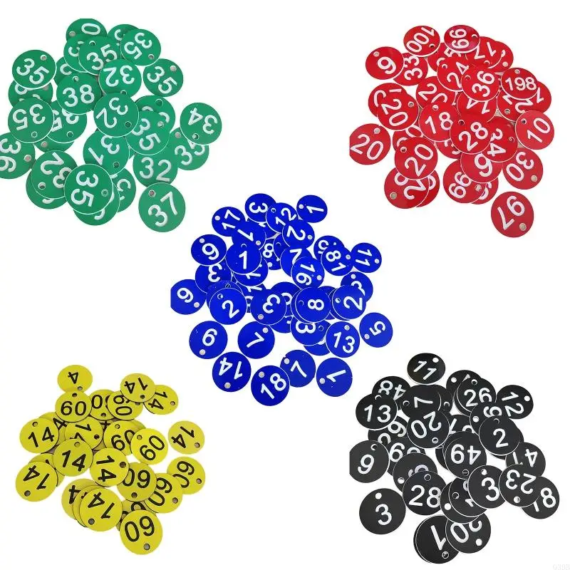 

Q39B 100 Pcs Number Tags Locker for Key Labels for Gym Hotel School Office Cabinet
