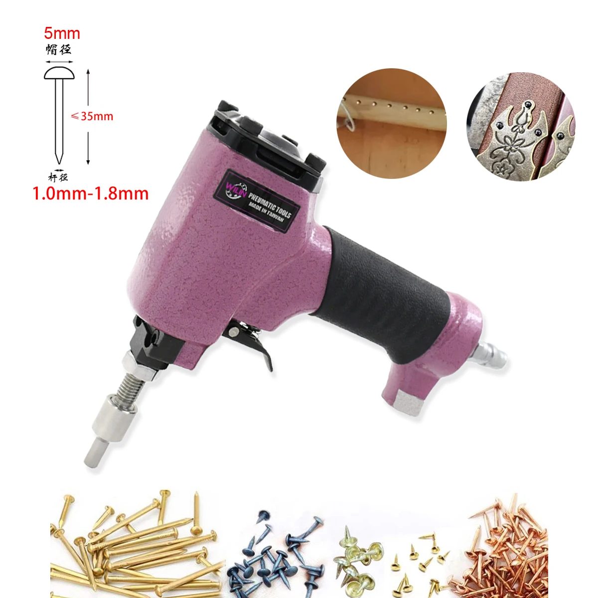 3/32 "2.5mm3mm 4 5 มม.รอบหัว Brad Nails Nailer ภาษาฝรั่งเศสคําโบราณตกแต่ง ox ทองแดง Micro เล็บหวายเฟอร์นิเจอร์