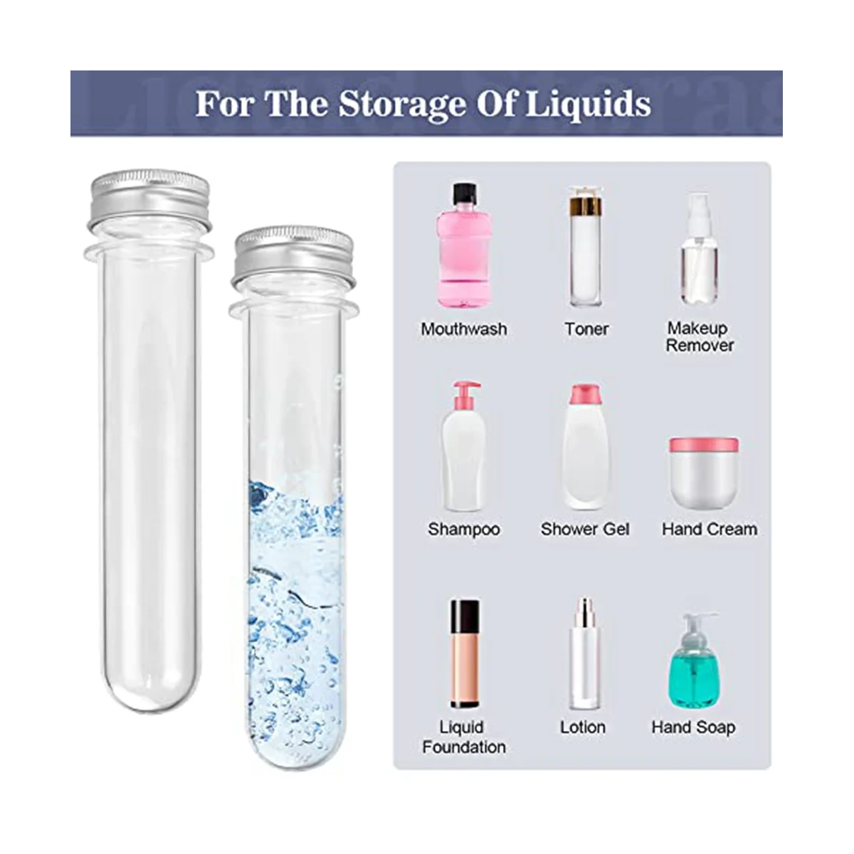 15PCS 100Ml Clear Plastic Test Tubes with Screw Caps and 1 Cleaning Brush - Gumball Candy Tubes for Wedding Party